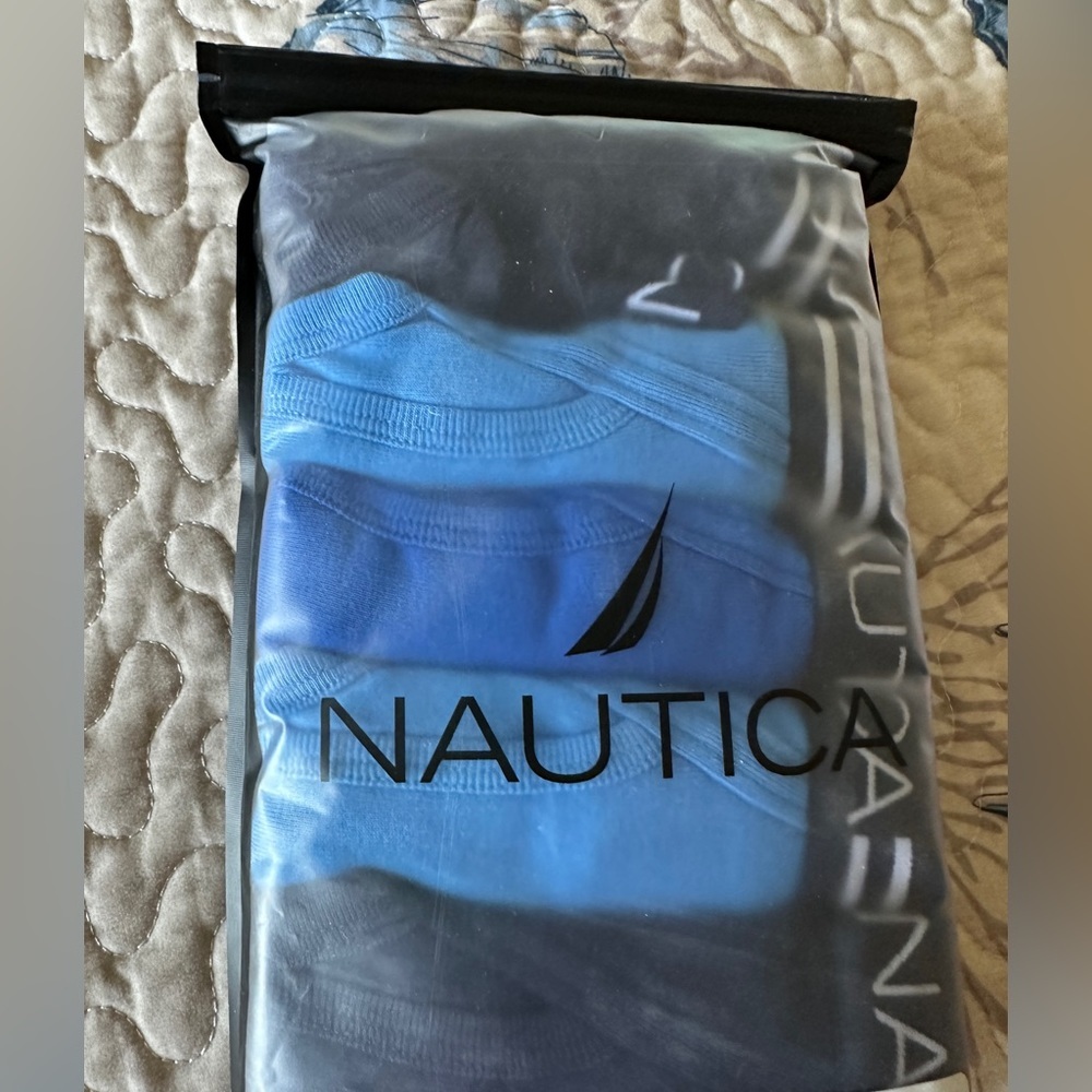 Nautica Boys Size M‎ (28” waist) blue 6 pack Cotton fly brief NWT